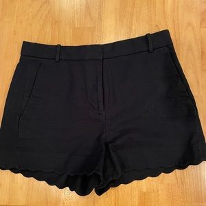 J Crew black scalloped shorts